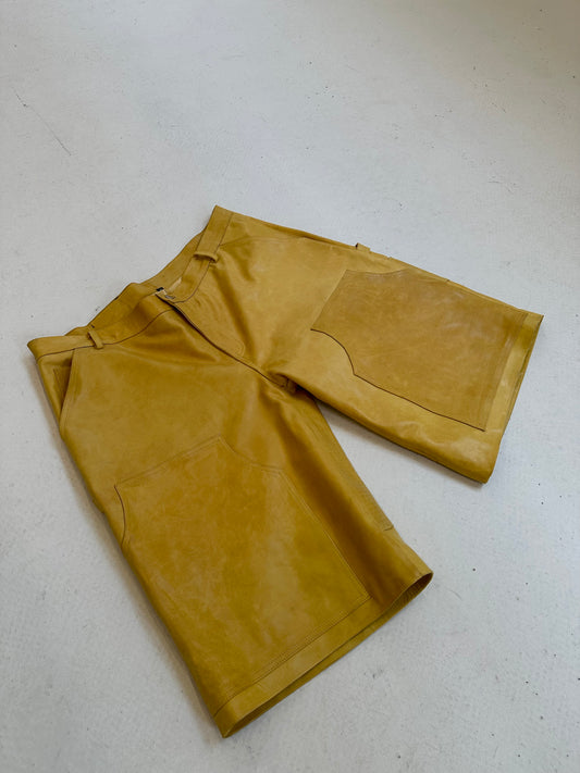 Dijon' Bison Leather Carpenter Shorts