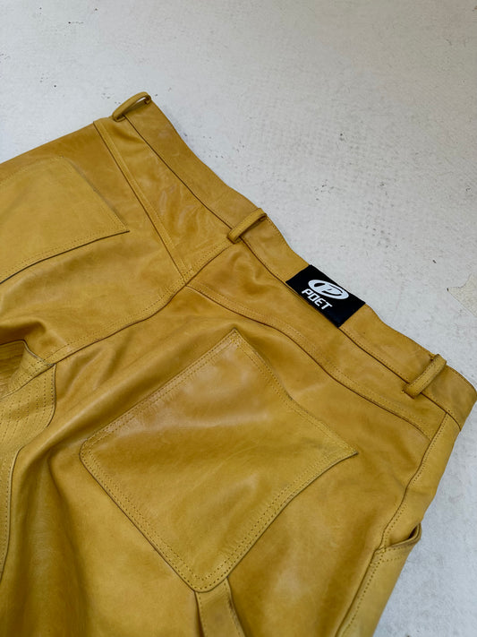 Dijon' Bison Leather Carpenter Shorts